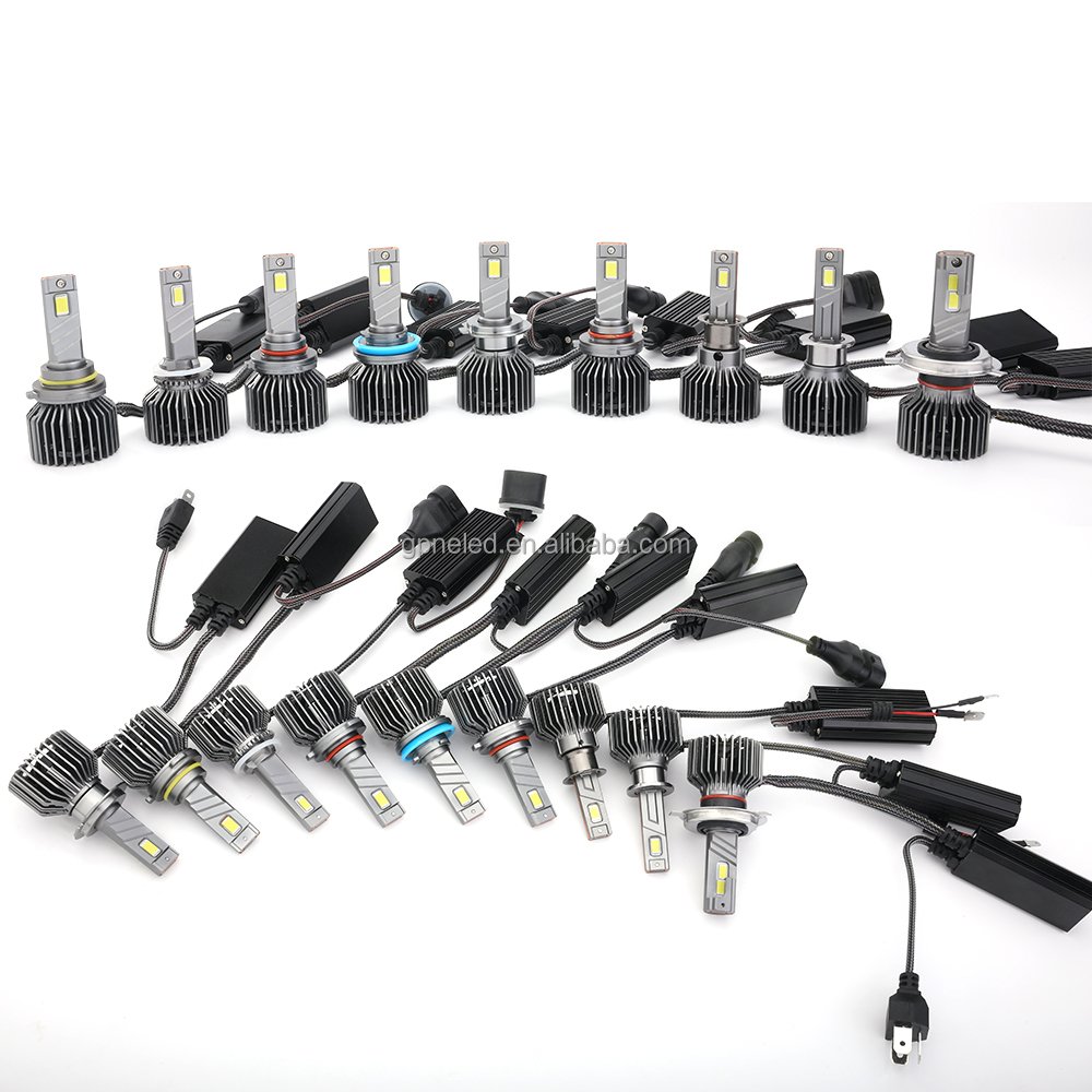 GPNE 100A OEM High Power 200w Double Copper Tubes Led Headlight 3570CSP Chip Waterproof Car Led Headlight H4 H7 H11 880
